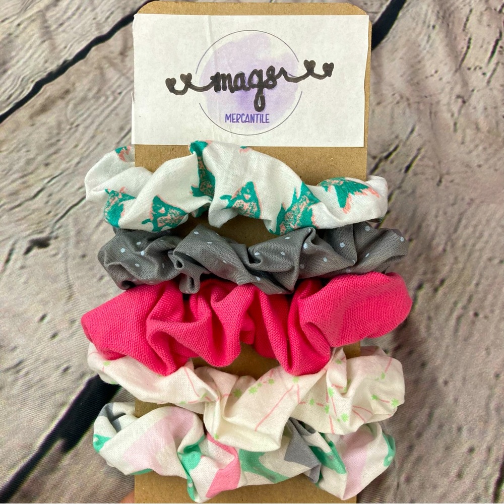 Set of 5 Handmade Scrunchies